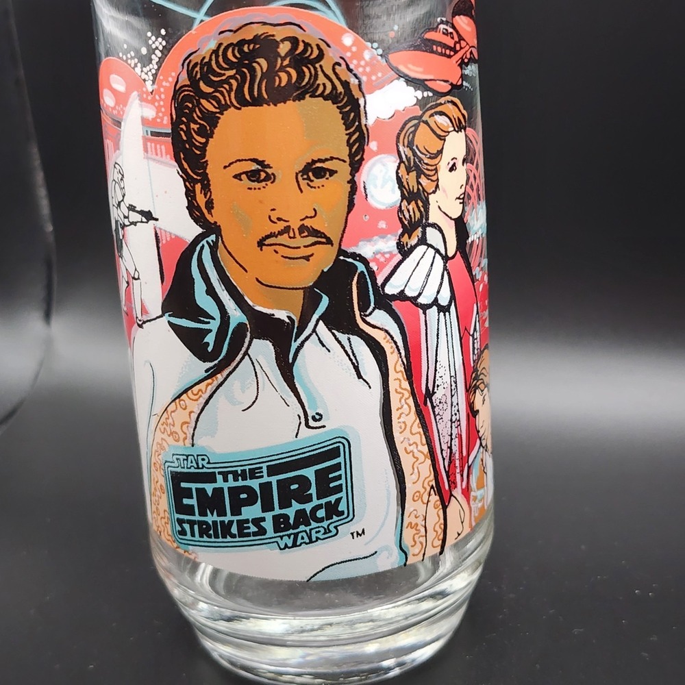 The Empire Strikes Back Star Wars Burger King Glass Lando Leia Han 1980